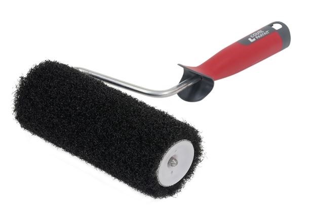 Spachtelroller komplett, Walze Ø 44 mm, Breite 220 mm, Nylonfasern 18 mm